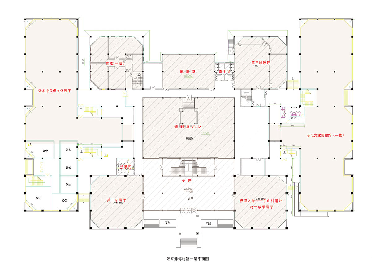 张家港博物馆一层平面图